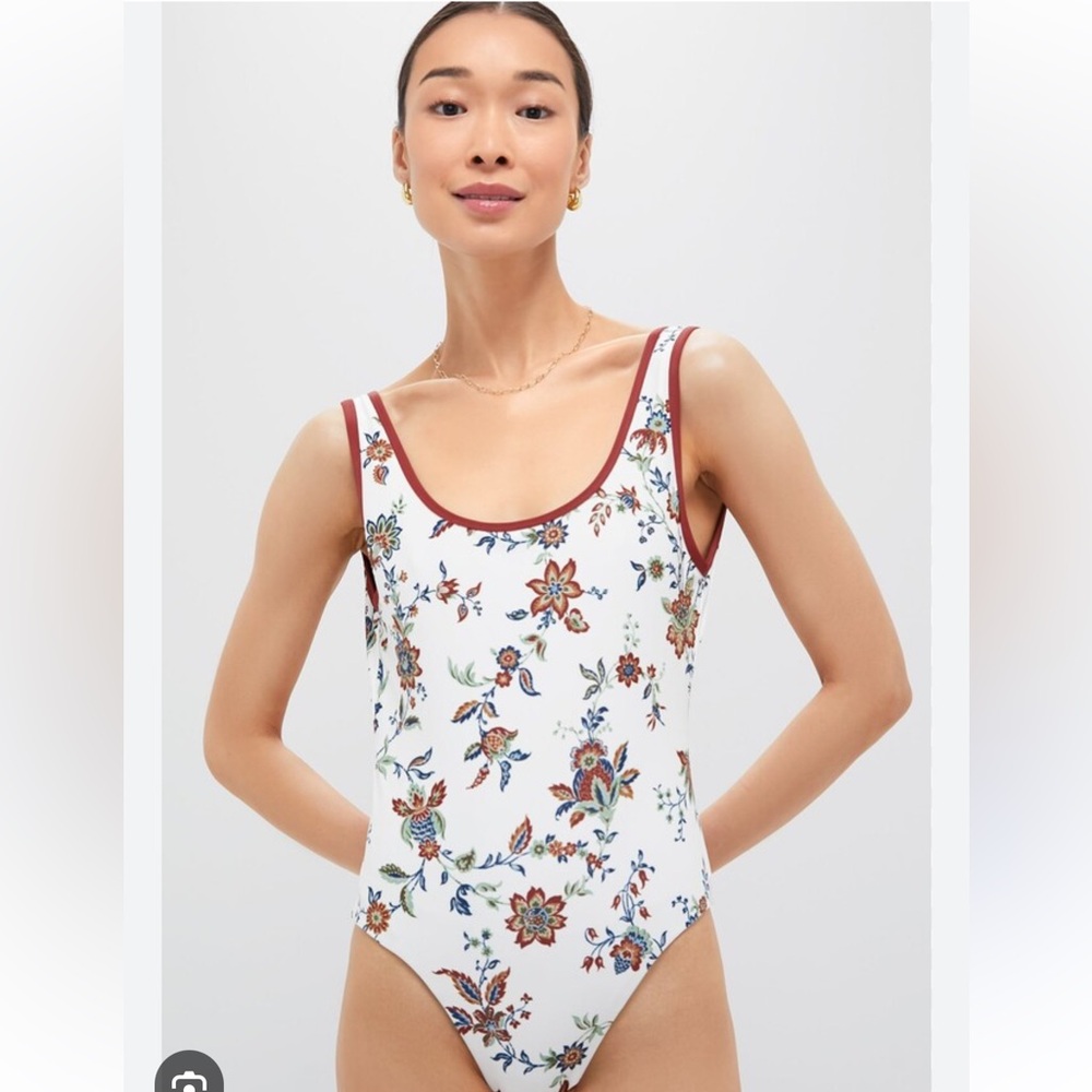 Tuckernuck x Studio McGee Terracotta Chintz Clemente One Piece Bathing Suit L